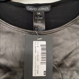 David Lerner front leather tee